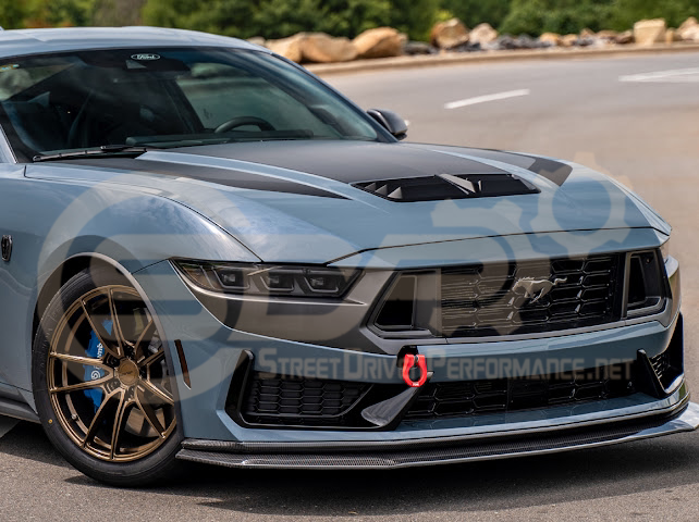 2024-Up Ford Mustang S650 | Dark Horse Factory Style CARBON FIBER Front Bumper Lip Splitter Ground Effects